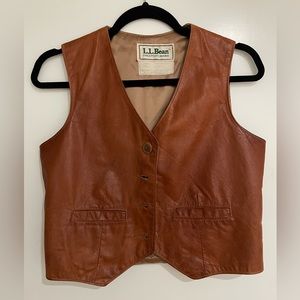 Vintage LL Bean Leather Vest